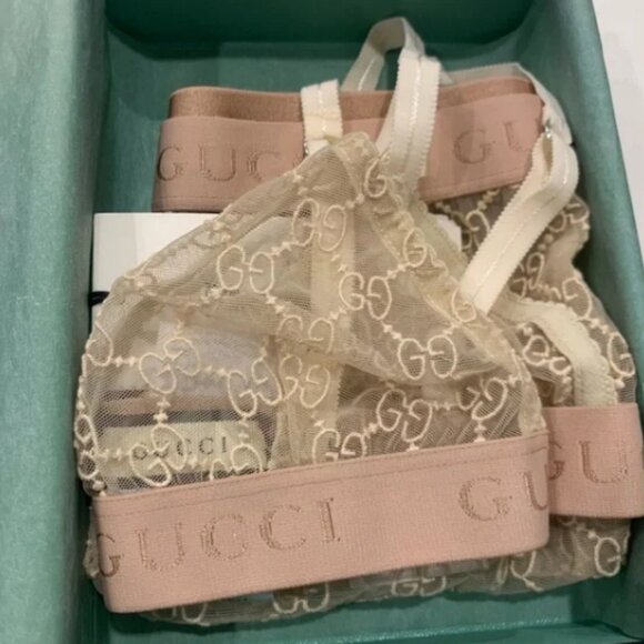 GUCCI tulle lingerie set in Blush Nude Size XS - Picture 1 of 11